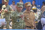 Danrem 043/Gatam Sambut Kunker Pangdam XXI/RI ke Unit Pengelola Irigasi (UPI) Way Rarem Lampung Utara.