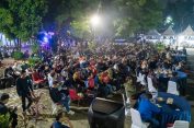 Nobar Piala Dunia di PKOR Way Halim Disambut Antusias Warga