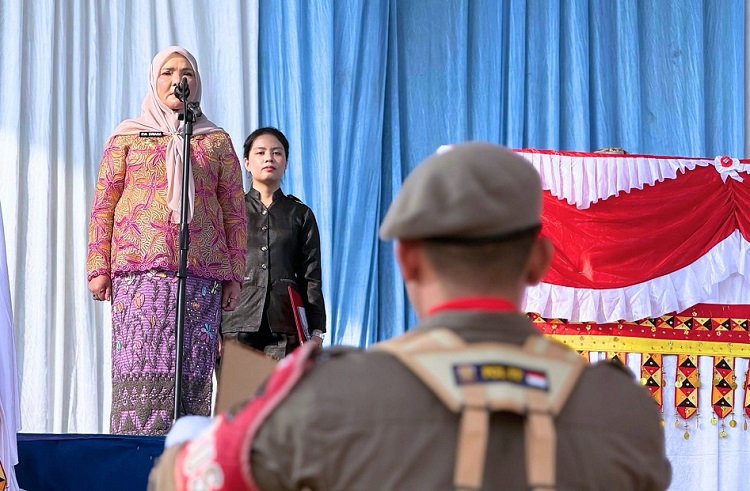 Wali Kota Eva Dwiana Pimpin Upacara Peringatan HUT ke-344 Kota Bandar Lampung