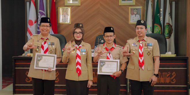 Wagub Jihan Kukuhkan Pengurus Mabigus dan Pembina Gudep UIN Raden Intan, Dorong Pramuka Perkuat Karakter Generasi Muda