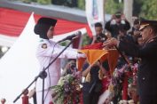Upacara Penurunan Bendera HUT ke-81 Kemerdekaan RI di Provinsi Lampung Berlangsung Khidmat