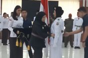 Wali Kota Eva Dwiana Kukuhkan Paskibraka Kota Bandar Lampung Tahun 2026