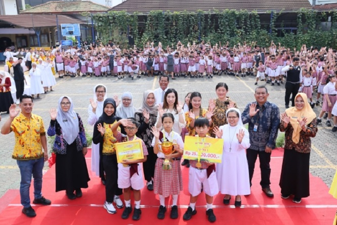 Pemkot Bandar Lampung Apresiasi Prestasi SD Fransiskus 2 Pahoman, Juara DANCOW Indonesia Cerdas Season 2