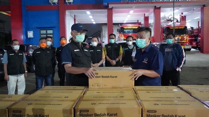 Pemkot Bandar Lampung Terima 50 Ribu Masker dari Anggota DPR RI Fraksi NasDem