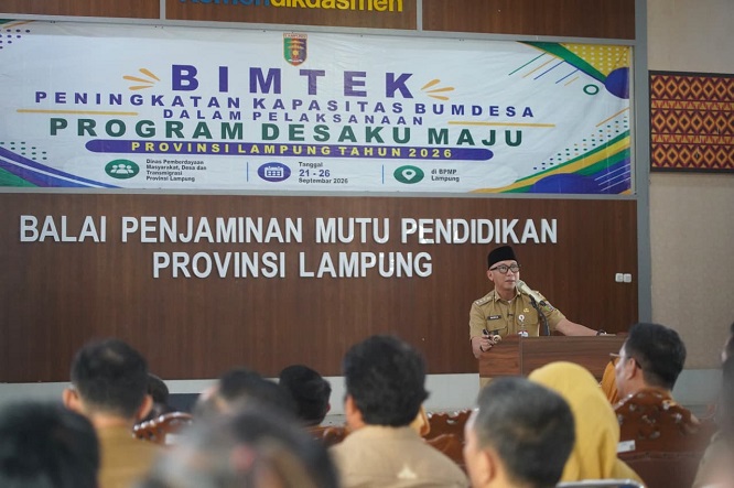 Pemprov Lampung Dorong BUMDes Jadi Motor Pertumbuhan  Ekonomi Desa