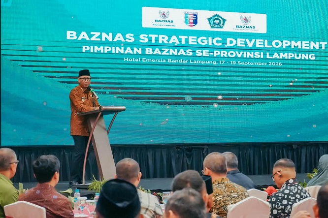 Pemprov Lampung Dorong Pengelolaan Zakat Diperkuat Hingga Tingkat Desa