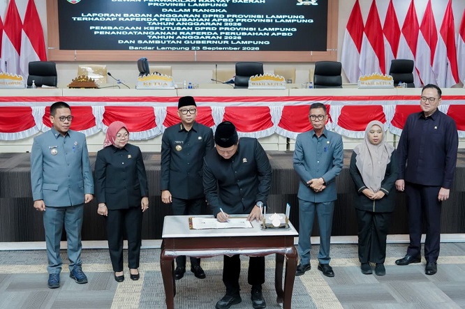 Perubahan APBD 2026 Disepakati, Pemprov Lampung Perkuat Program Prioritas dan Pertumbuhan  Ekonomi