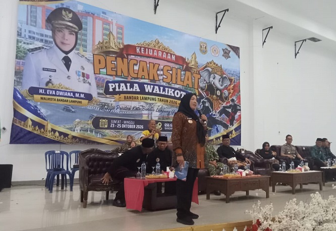 Kejuaraan Pencak Silat  Piala Wali Kota Bandar Lampung 2026 Resmi Dibuka, Ratusan Atlet Siap Berkompetisi