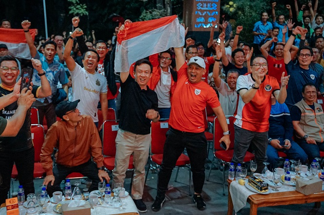 Pemprov Lampung Nobar Final Timnas Garuda Lawan Thailand, Masyarakat Rayakan Kemenangan